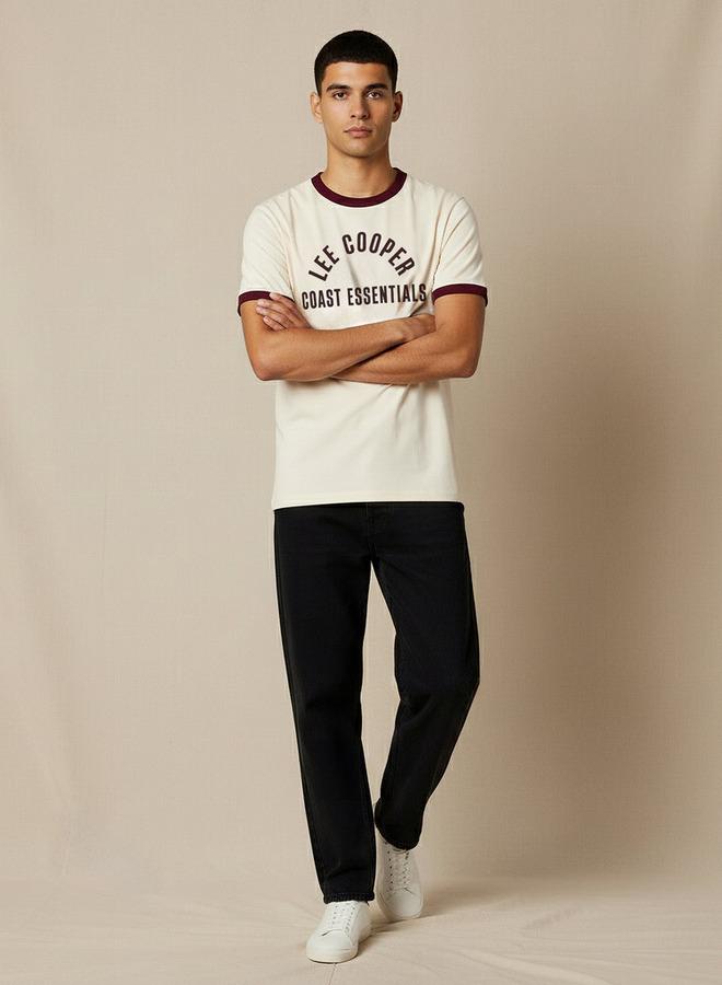 Lee Cooper Men Regular Fit Crew Neck Short Sleeve Logo Print T-shirt - Image 2